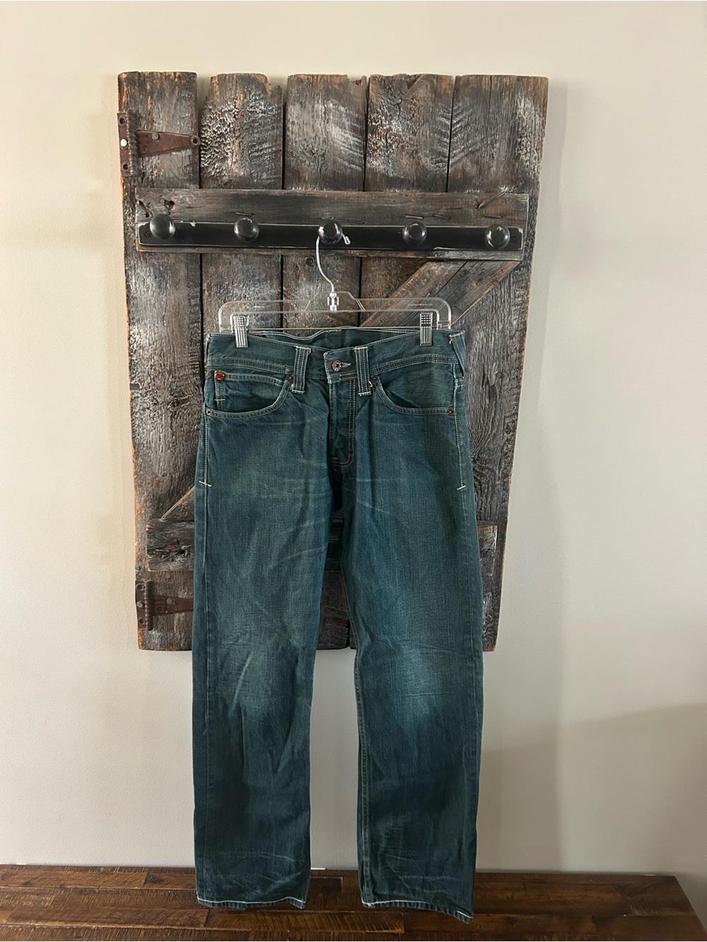 Men's Vintage Eviso Puma Classic Straight Leg Blue Jeans